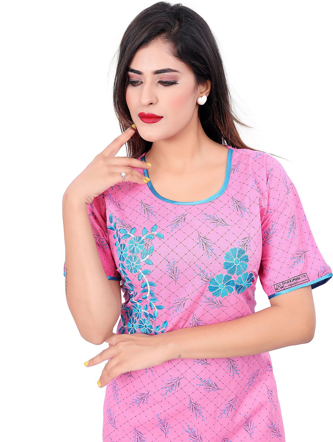women printed cotton nighty - 21231696 - Standard Image - 5