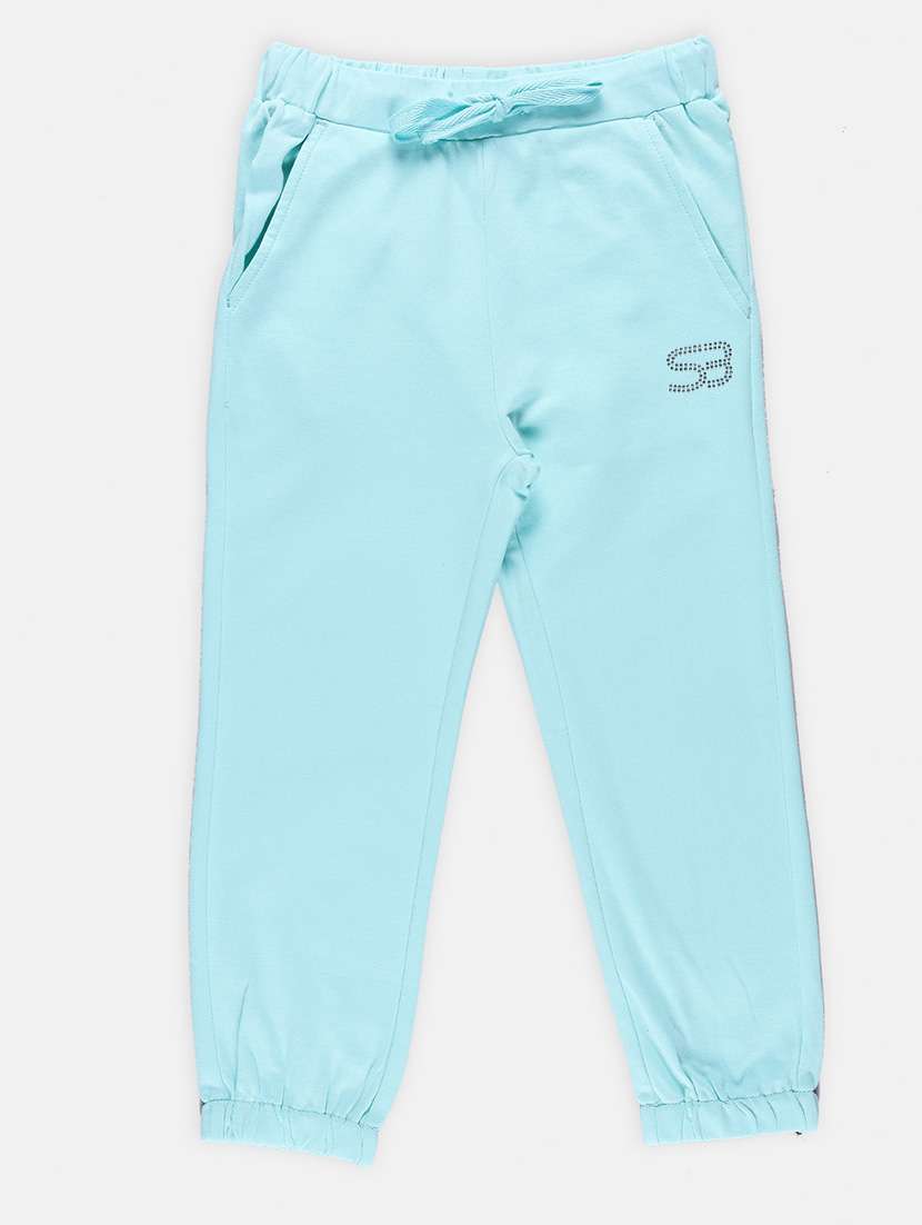 girl solid mid rise jogger 