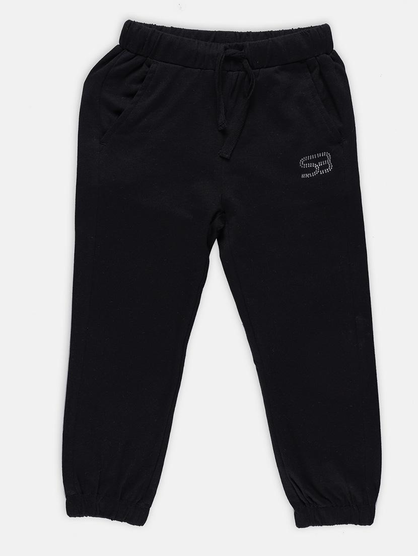 girl solid mid rise black jogger - 21231771 - Zoom Image - 0