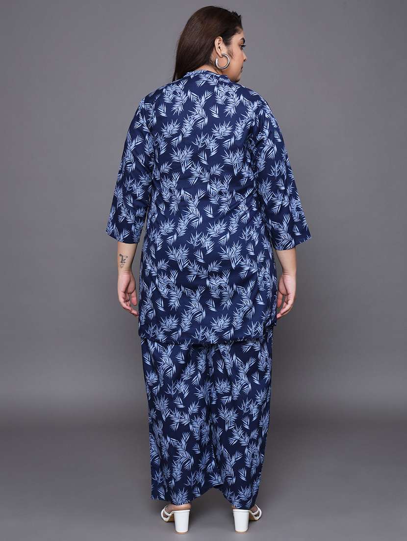 women blue printed co-ord set - 21231777 - Standard Image - 3