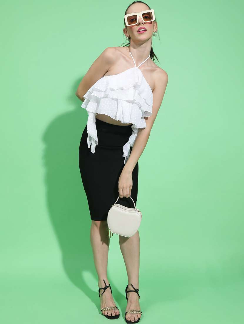 white polyester regular top - 21231880 -  Standard Image - 3