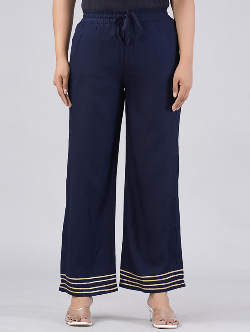women straight fit stripes palazzo