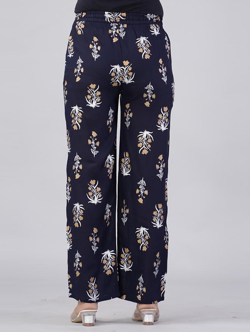 women straight fit printed palazzo - 21231991 - Standard Image - 3