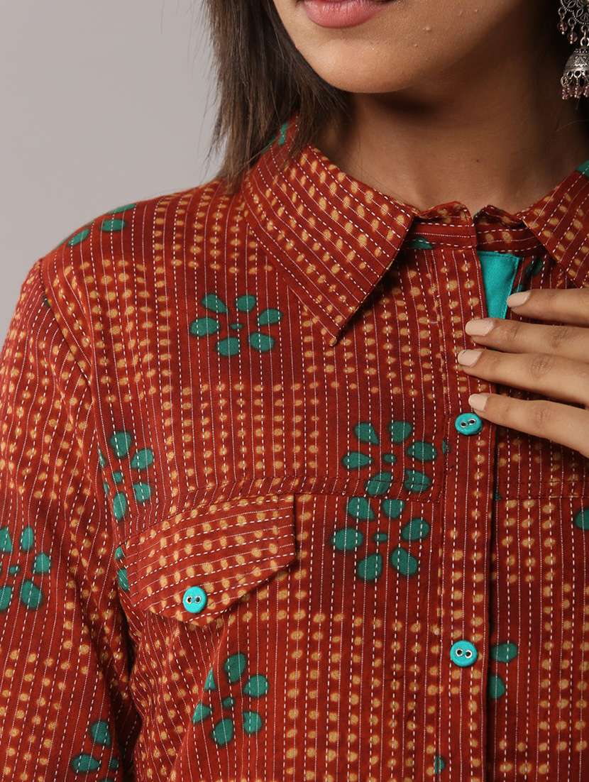 women three quarter sleeve straight kurta - 21232107 - Standard Image - 5
