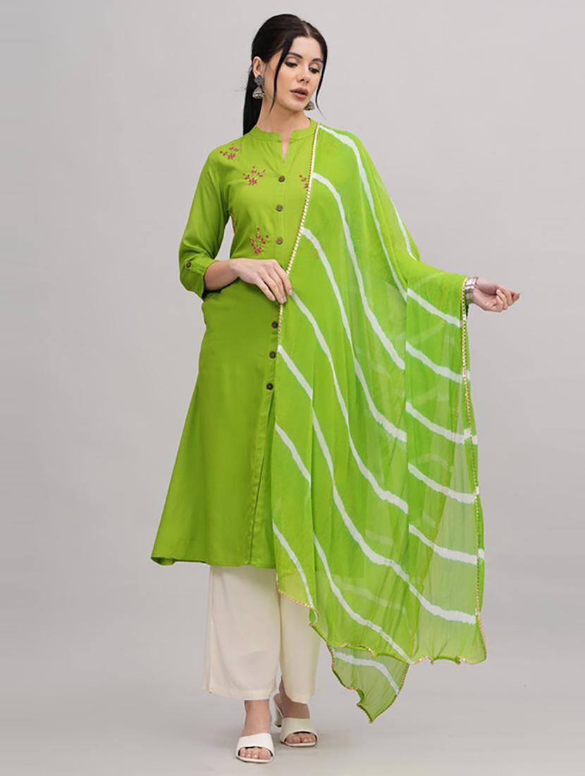 women kurta palazzo set wit dupatta