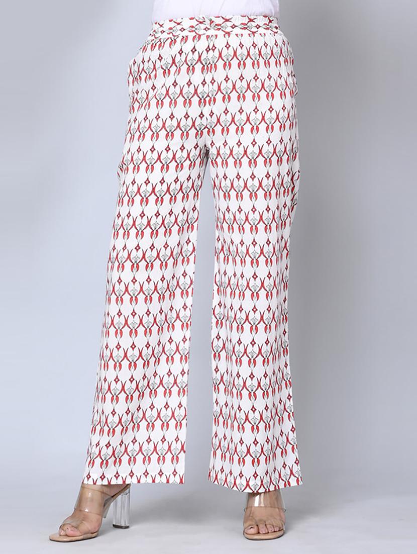 red solid kurta palazzo set - 21232127 - Standard Image - 3