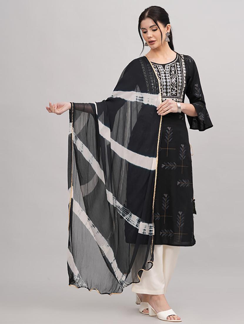 women kurta palazzo set wit dupatta