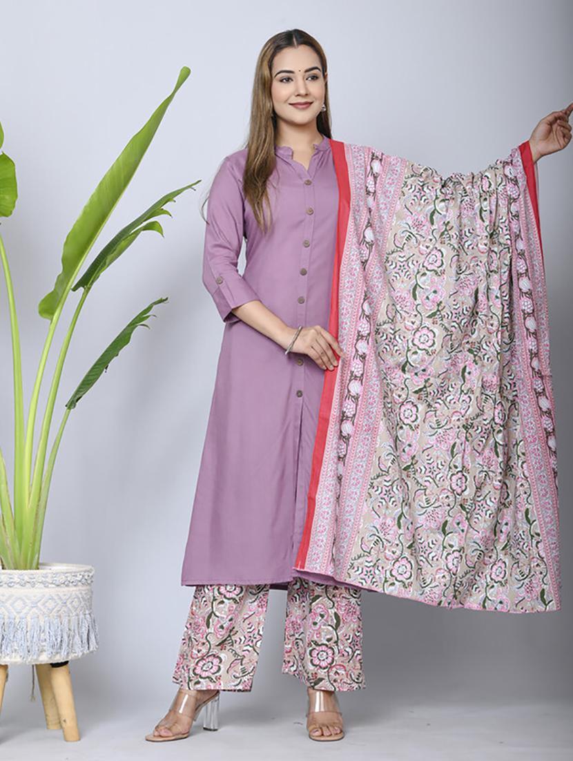 women kurta palazzo set wit dupatta