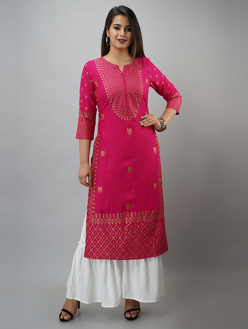 women printedkurta sharara set