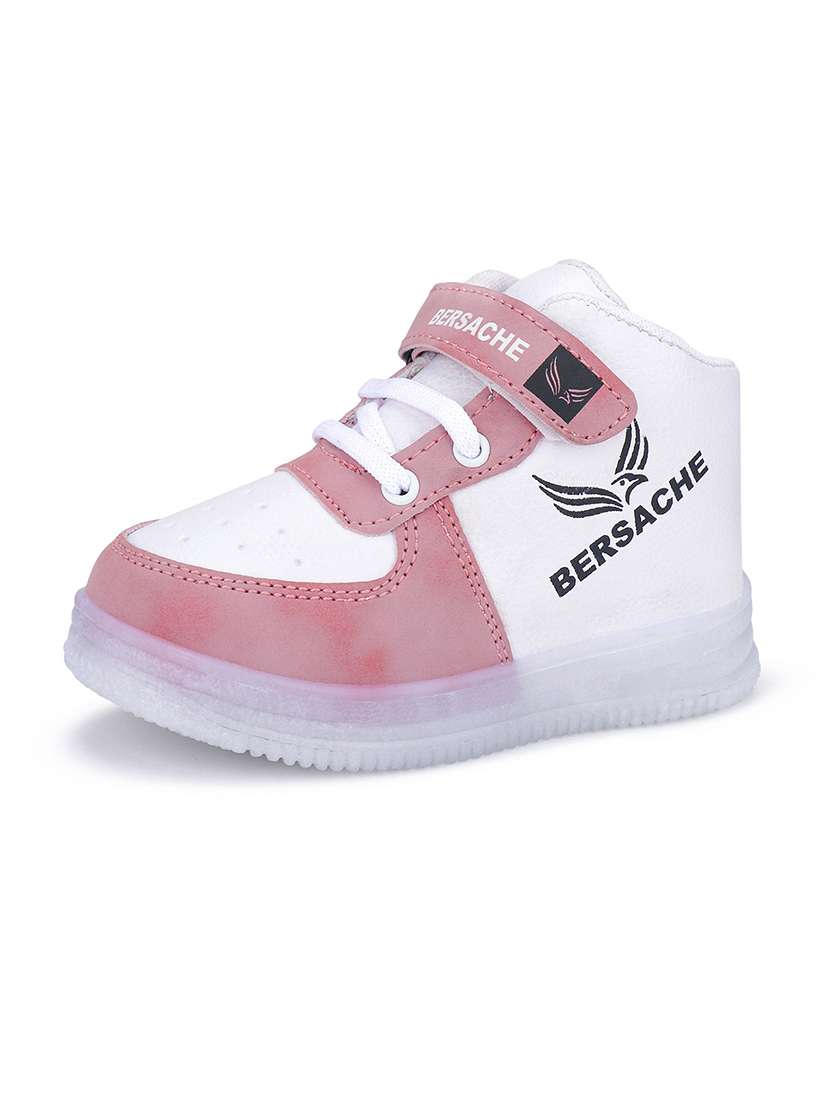 pink & white canvas sports shoes