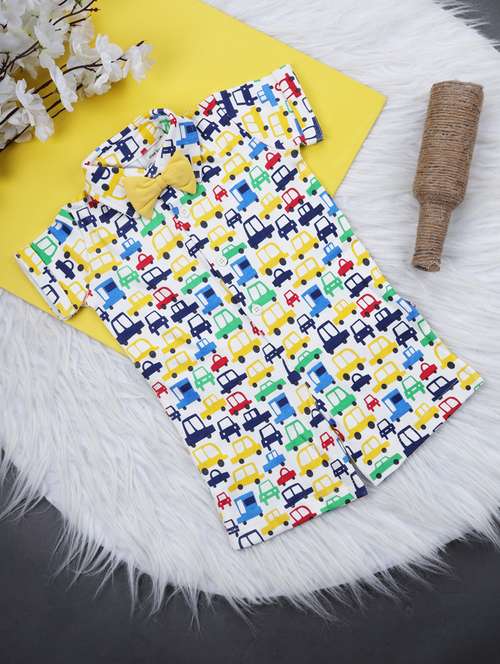 kids printed cotton romper