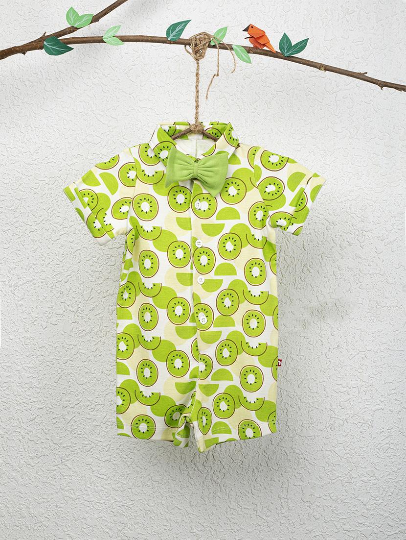 green cotton romper - 21232975 - Zoom Image - 0
