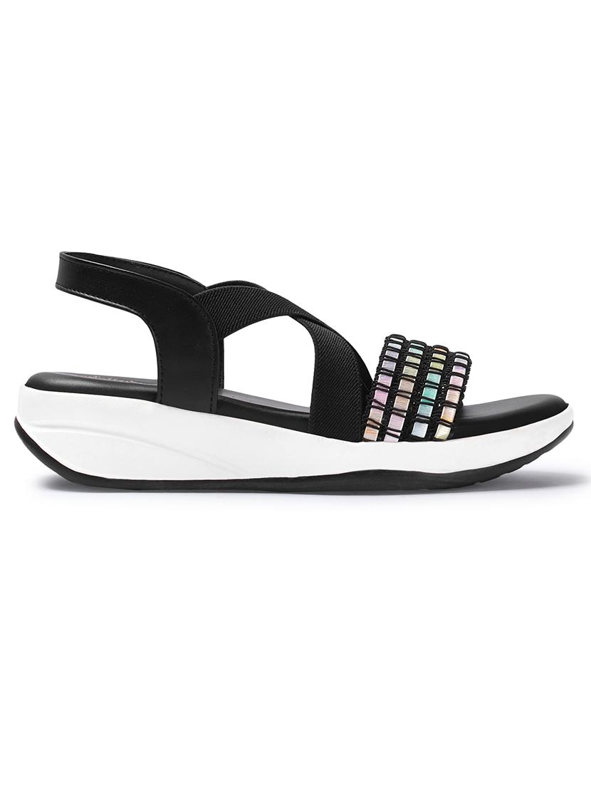 black slip on wedge - 21233171 - Standard Image - 3