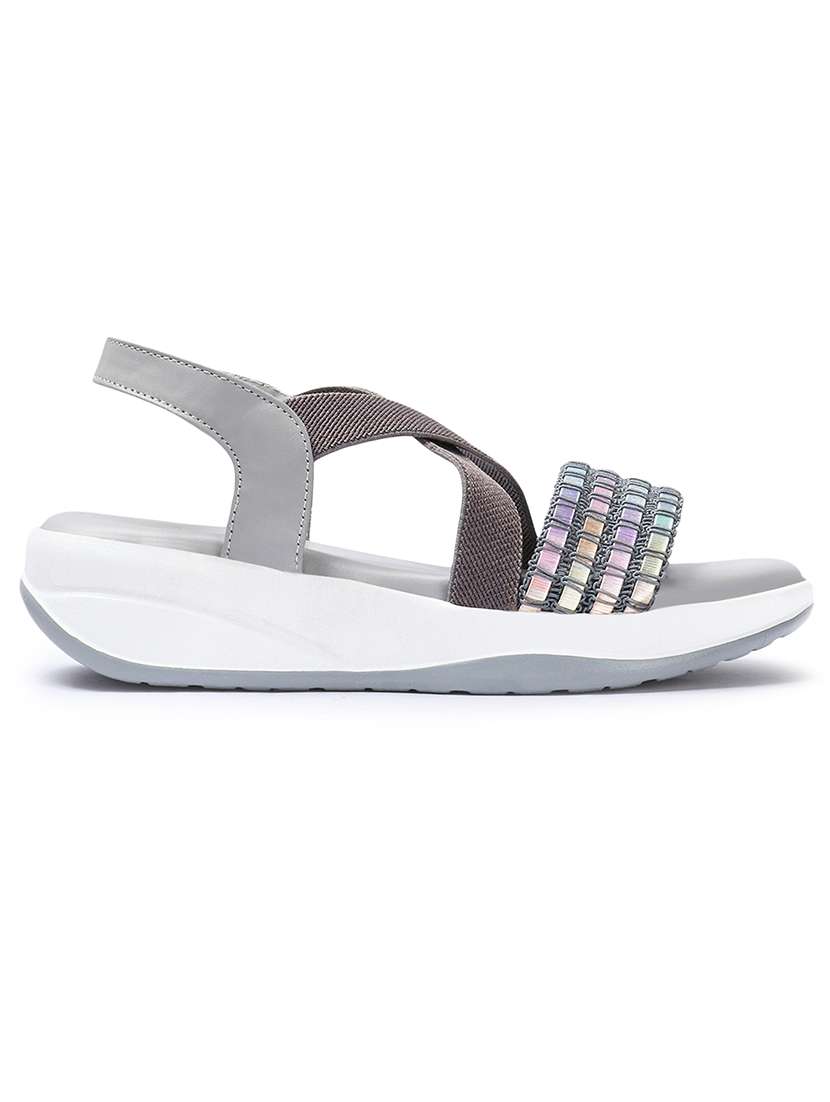 grey slip on wedge - 21233173 - Standard Image - 3