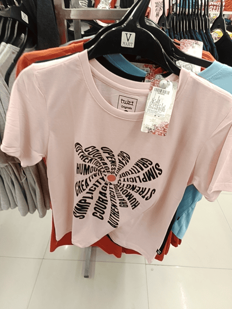 light pink poly cotton tshirt - 21233236 - Zoom Image - 0