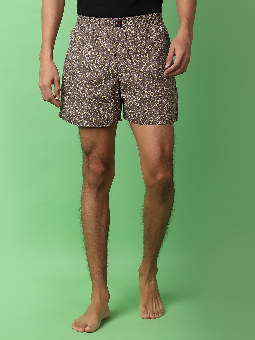 grey cotton woven boxer - 21233255 - Zoom Image - 0