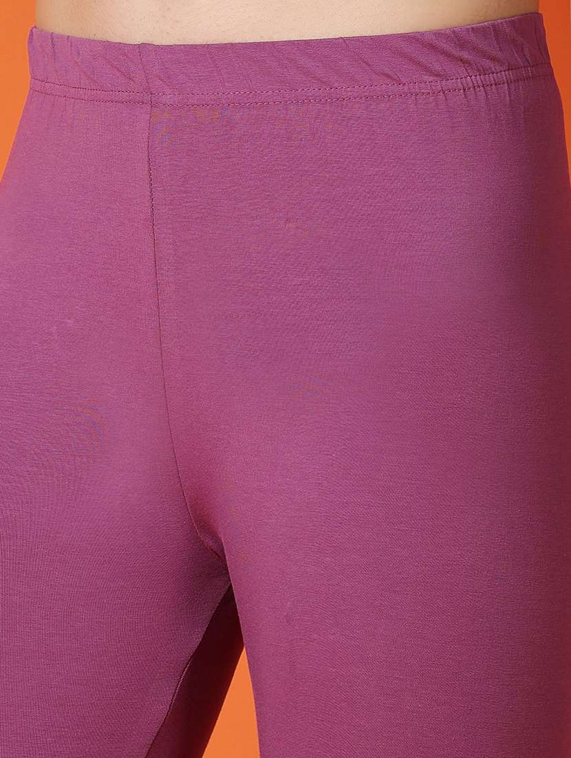 women purple cotton leggings - 21233266 -  Standard Image - 5