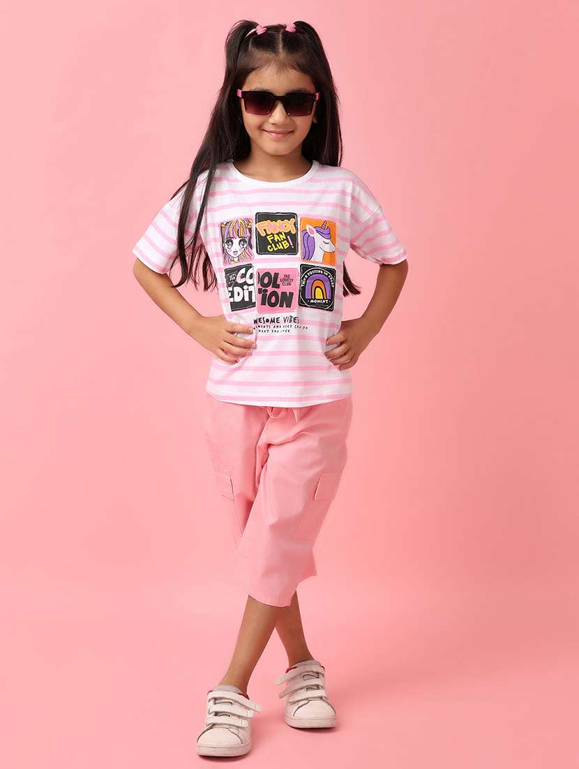 girls round neck printed tee - 21233274 -  Standard Image - 3