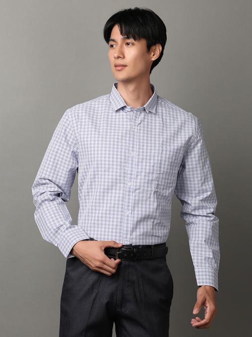 light blue poly cotton formal shirt - 21233298 - Standard Image - 0