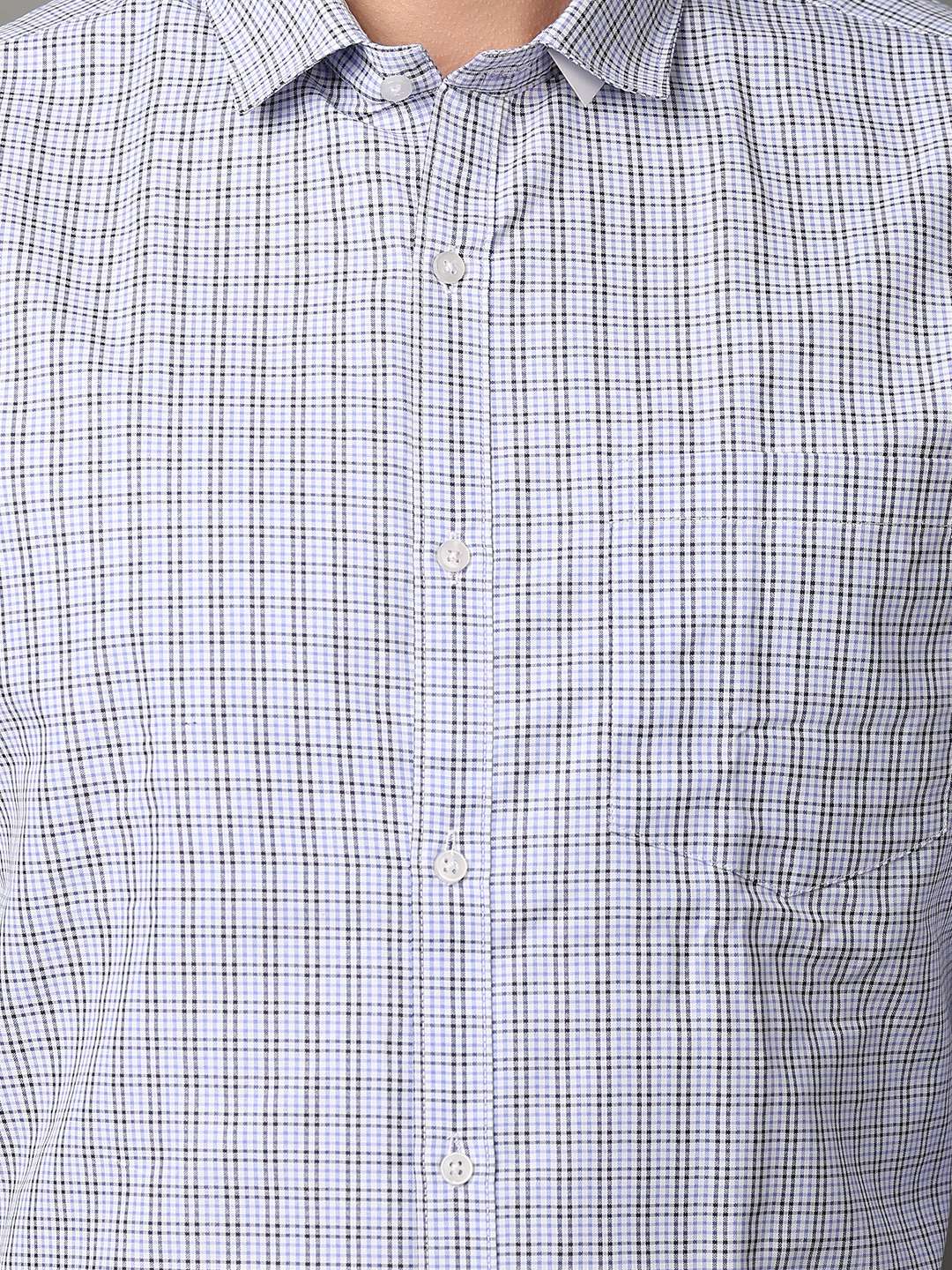 light blue poly cotton formal shirt - 21233298 - Standard Image - 5
