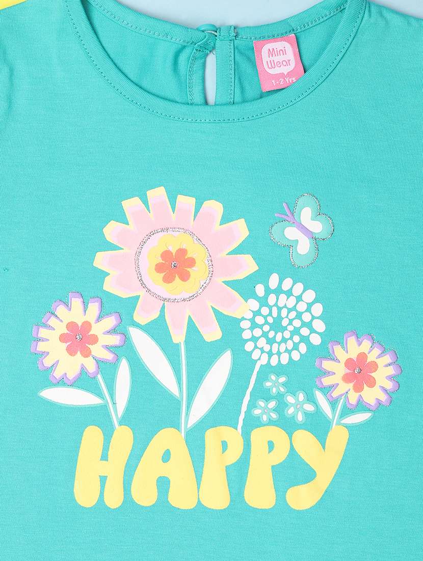 girls printed cotton twin set - 21233423 -  Standard Image - 3