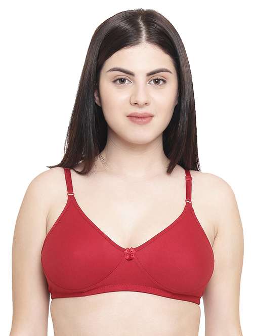 women maroon solid t-shirt bra - 21234679 - Standard Image - 0