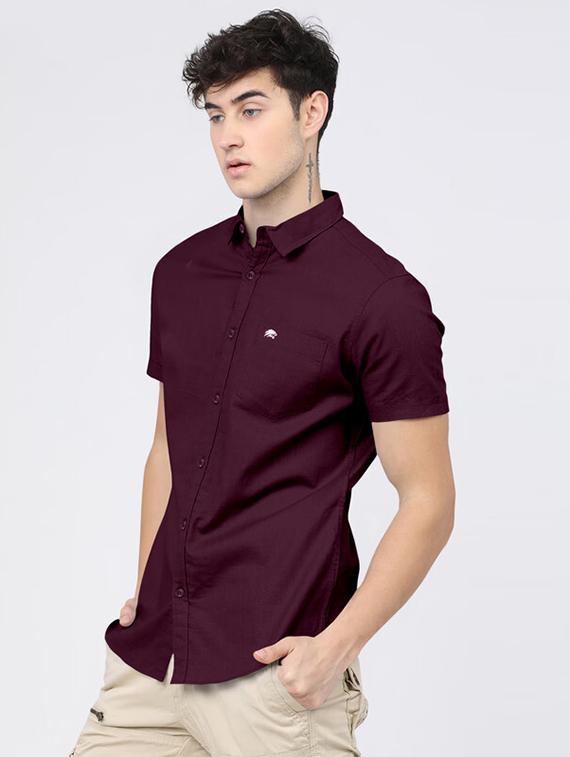 men solid cotton casual shirt - 21235795 - Zoom Image - 0