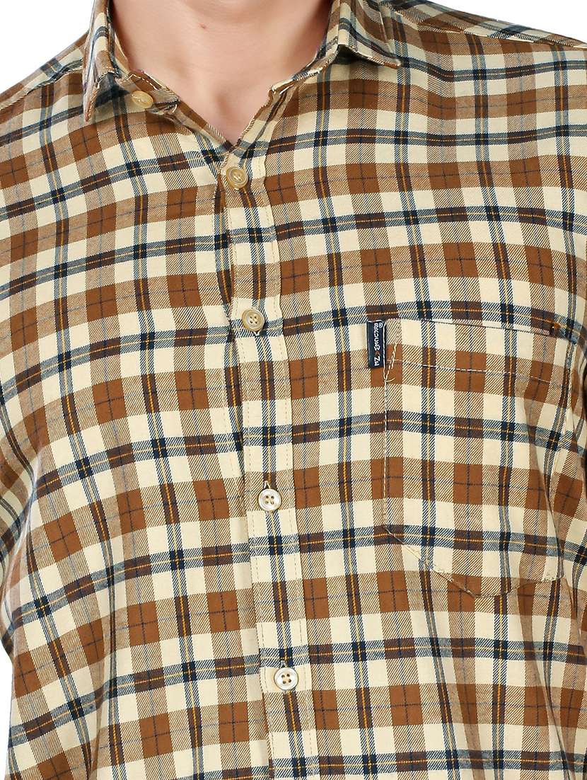 men checkered cotton casual shirt - 21235821 - Standard Image - 3