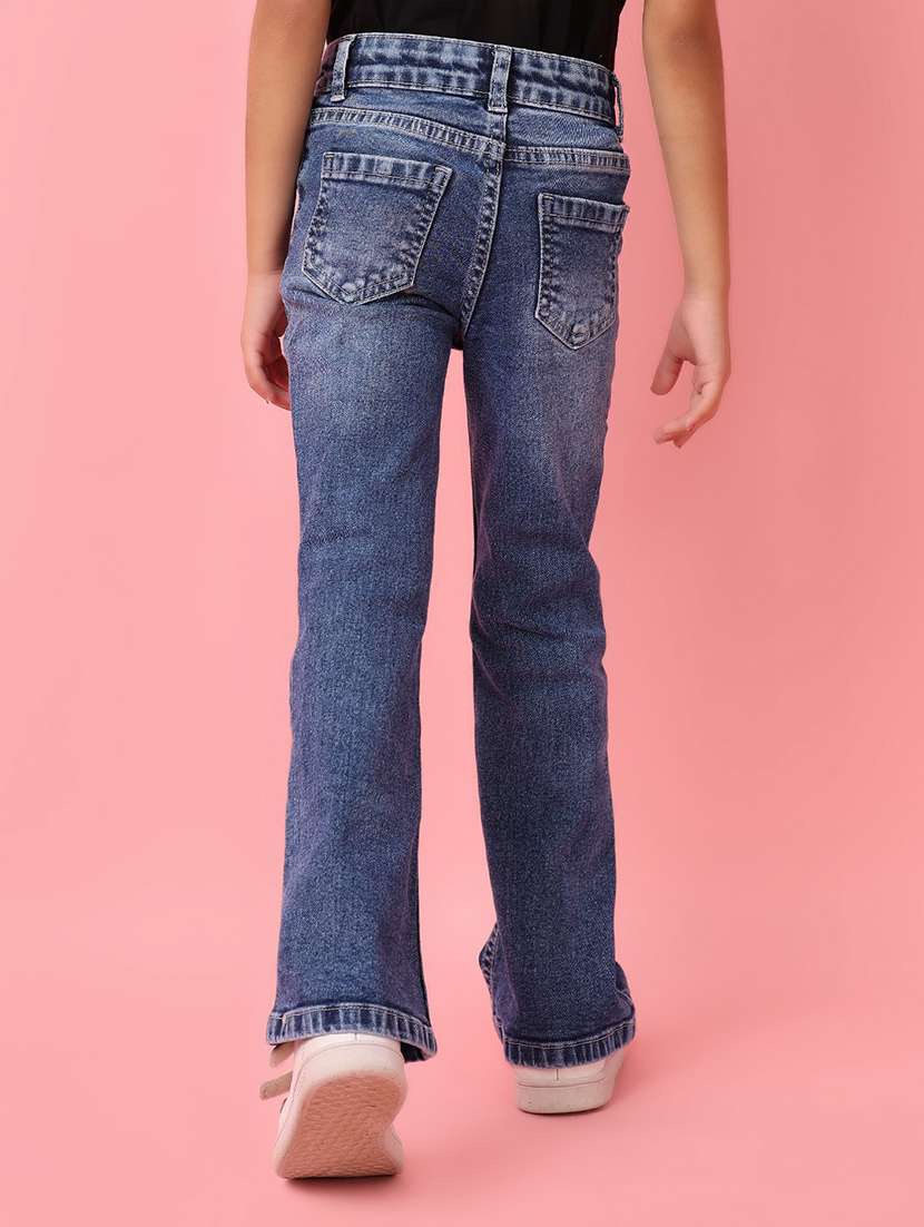 girls mid rise denim jeans - 21236110 -  Standard Image - 3