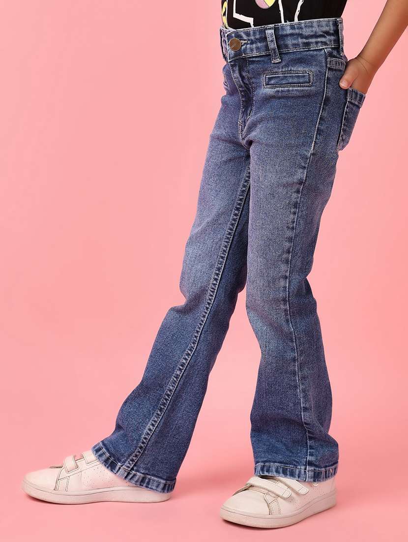 girls mid rise denim jeans - 21236110 -  Standard Image - 3