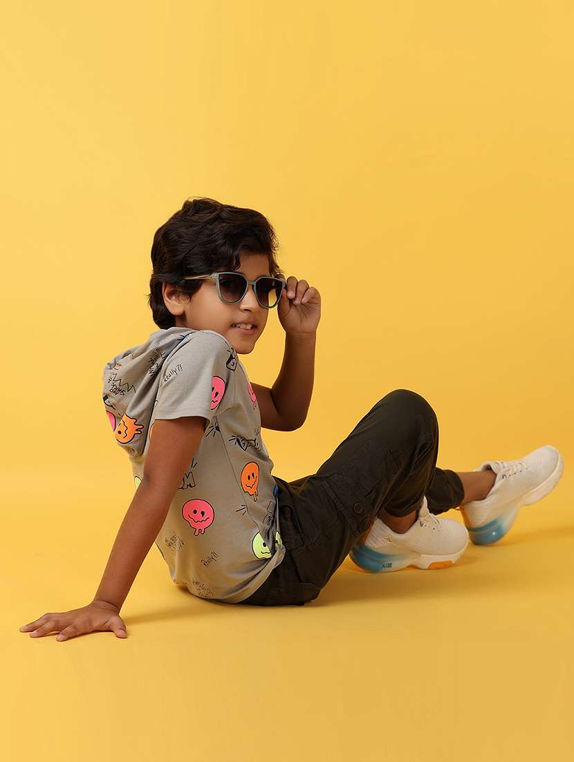 boys quirky printed hooded t-shirt - 21236123 -  Standard Image - 5