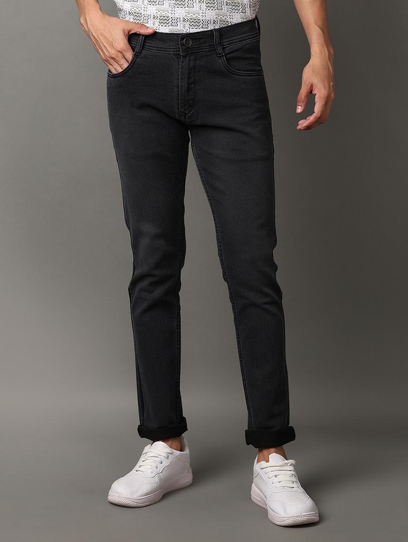 men mid rise slim fit plain jeans - 21236126 - Zoom Image - 0