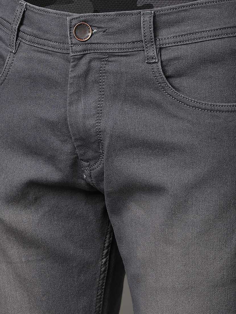 men mid rise slim fit plain jeans - 21236127 -  Standard Image - 5