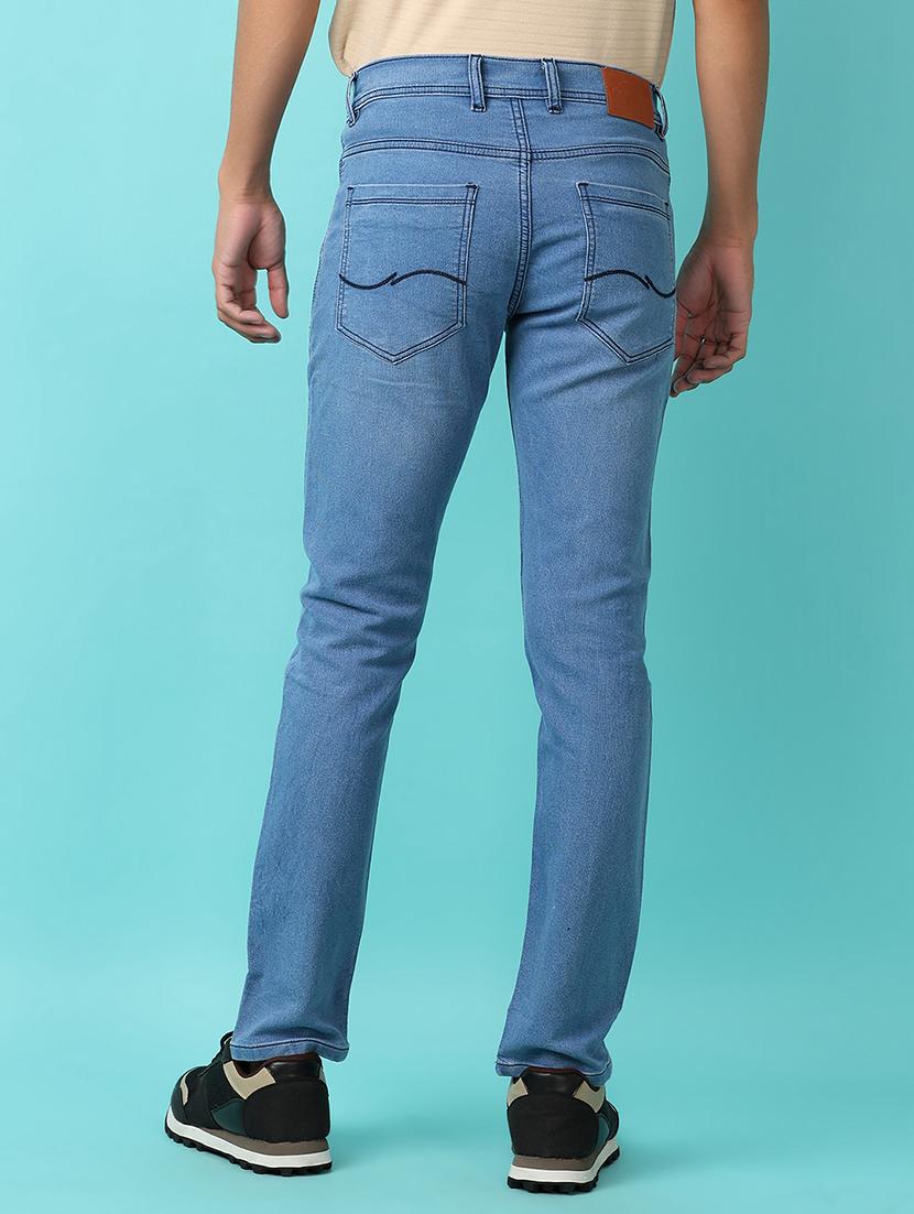 men plain mid rise full length jeans - 21236128 - Standard Image - 3