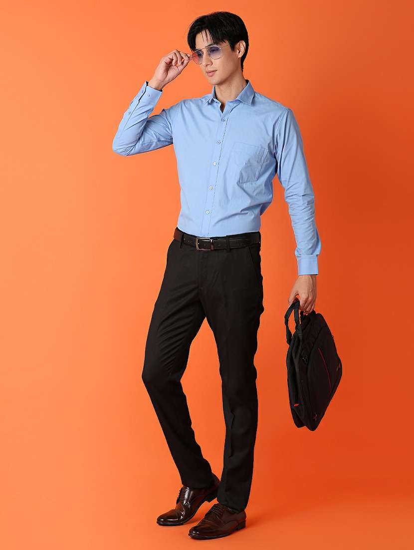 men solid long sleeve formal shirt - 21236140 -  Standard Image - 3