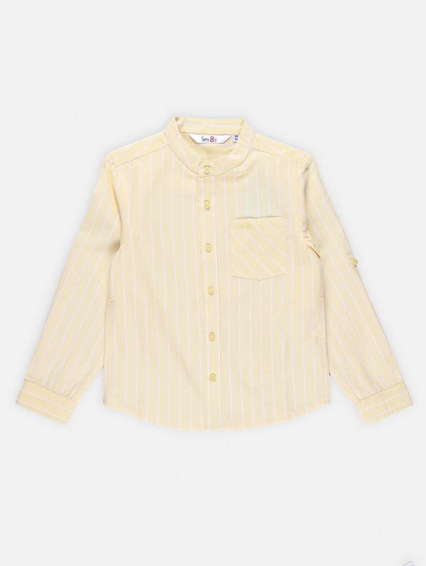 boys striped cotton shirt - 21236442 -  Zoom Image - 0
