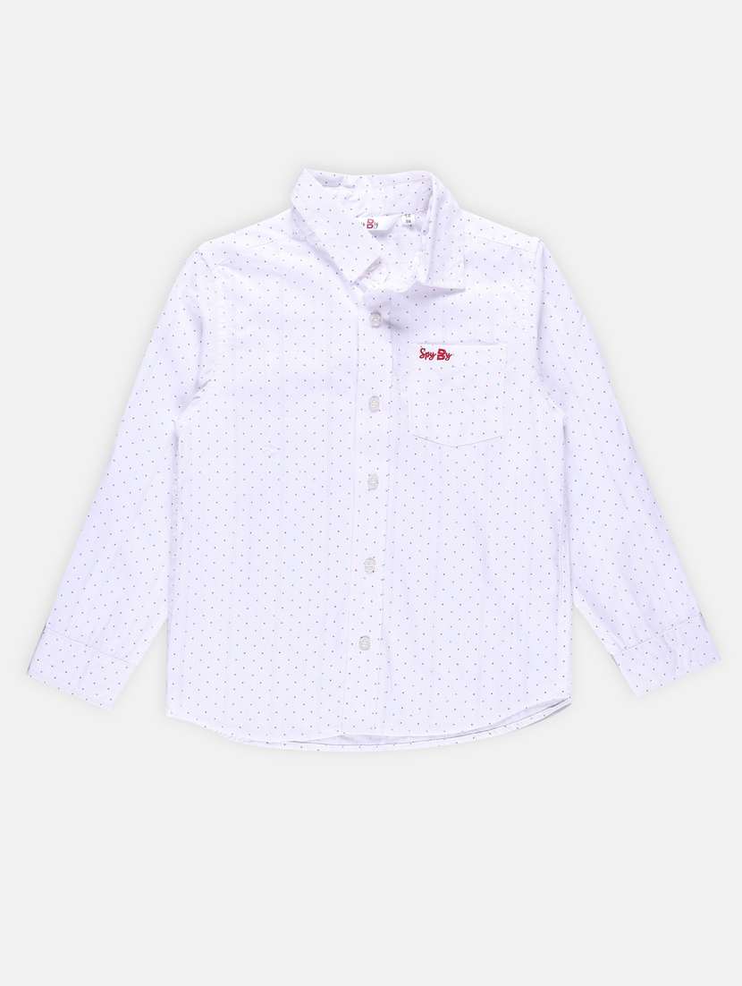 boys solid cotton shirt - 21236444 -  Zoom Image - 0