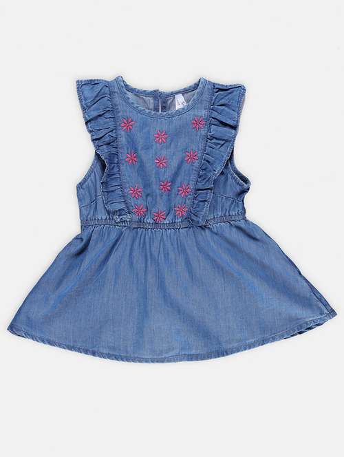 girl embroidered sleeveless frock - 21236969 -  Standard Image - 0