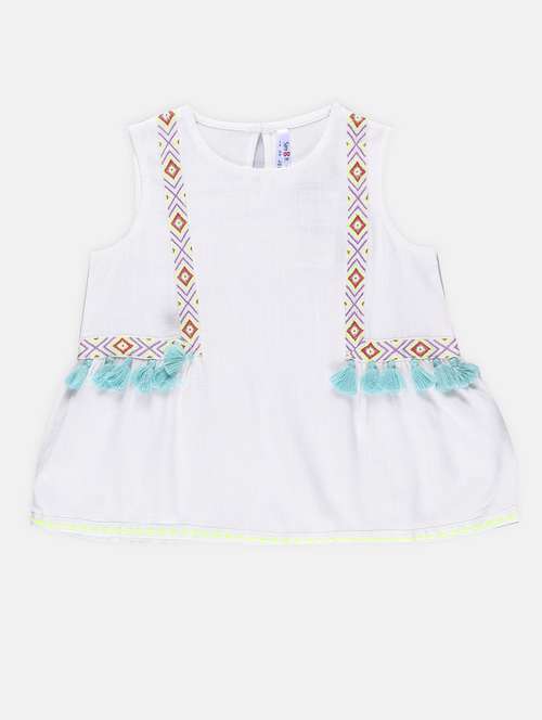 girl embroidered round neck top - 21236975 -  Standard Image - 0