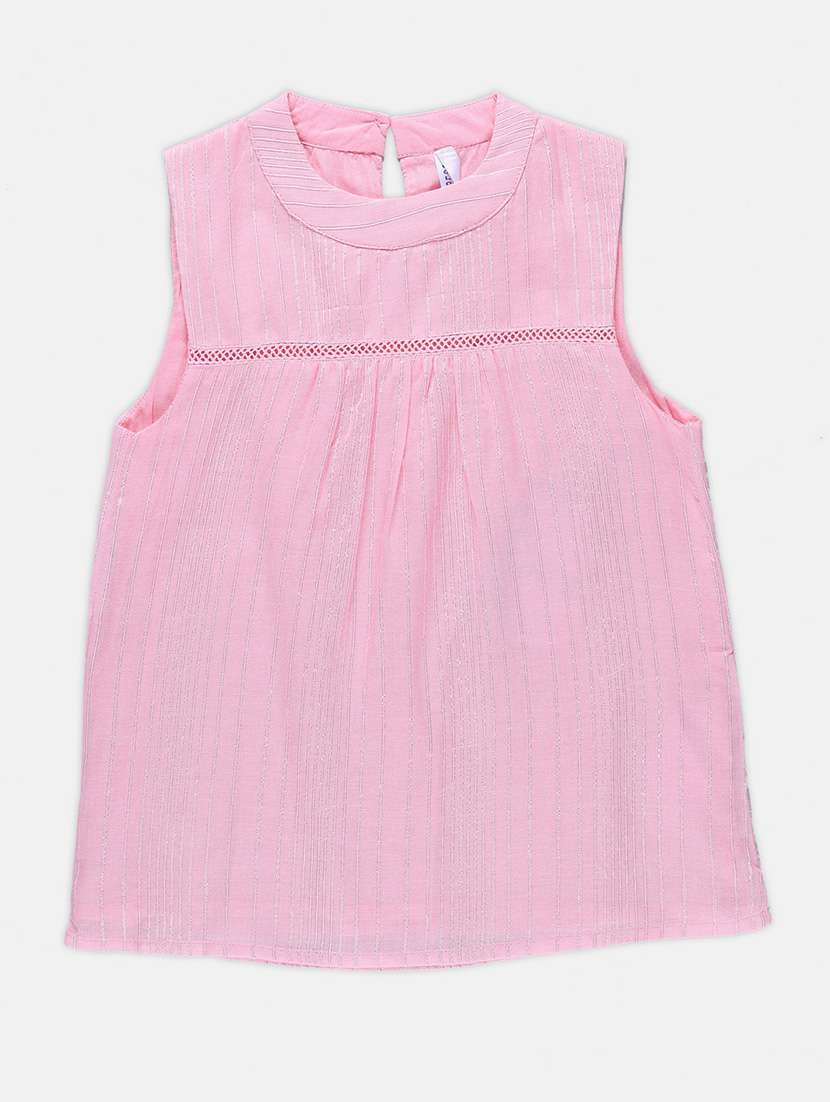 girl solid sleeveless top