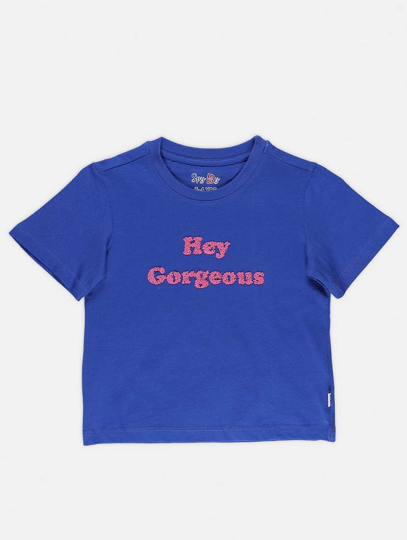 girl printed short sleeves tee