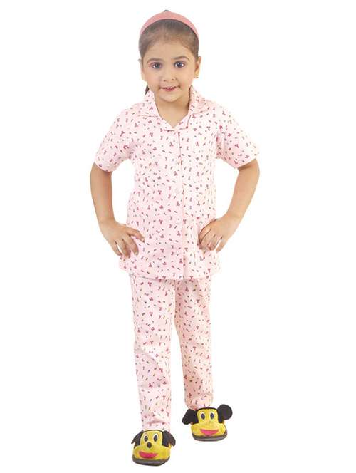 girls cotton pyjama nightwear set - 21237069 - Standard Image - 0