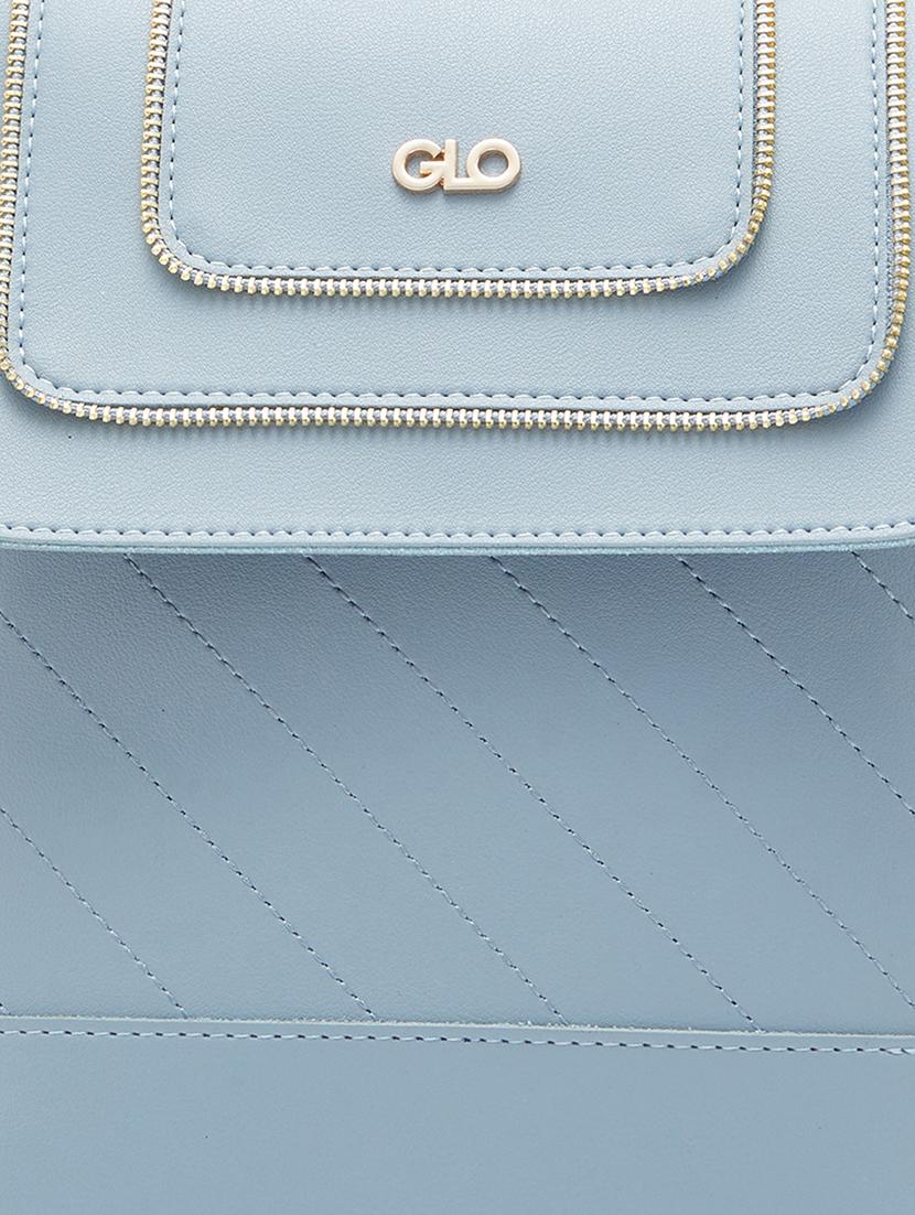 women blue leatherette (pu) fashion backpack - 21237167 - Standard Image - 3