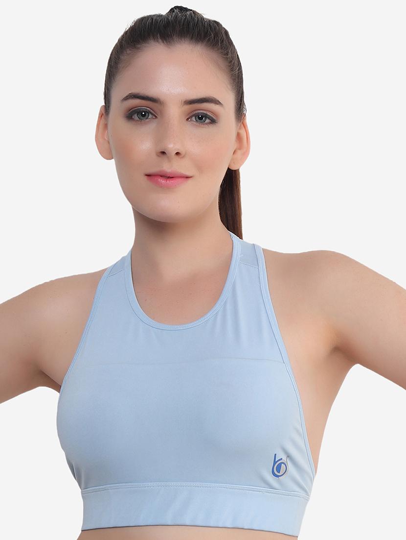 light blue nylon sports bra - 21237187 - Zoom Image - 0