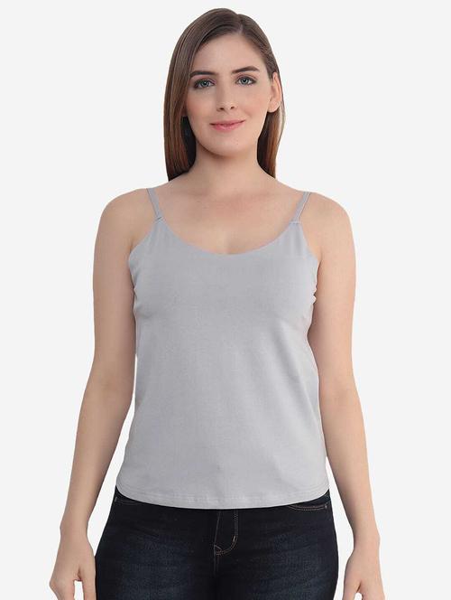 grey cotton blend camisole - 21237222 - Standard Image - 0