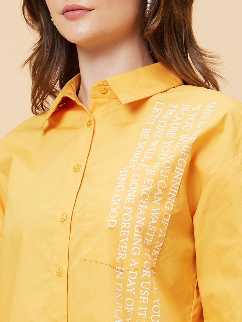 yellow cotton shirt dress - 21237418 - Standard Image - 5