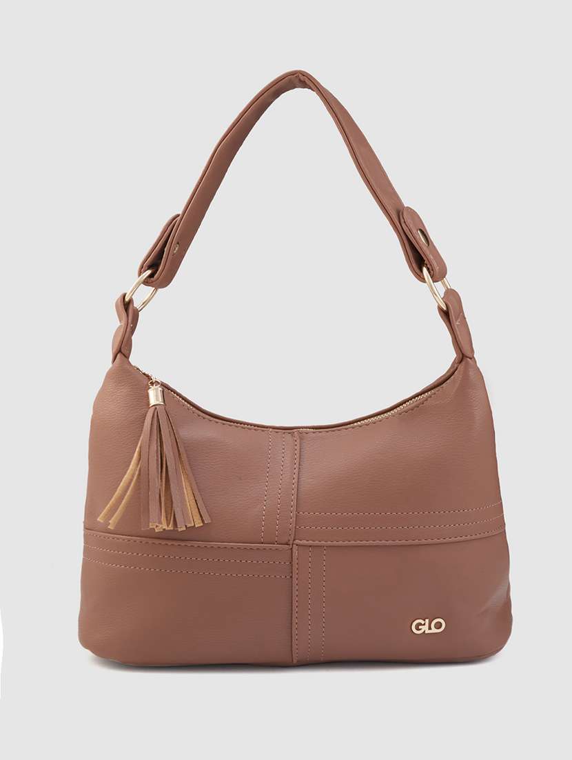 women taupe leatherette (pu) handbag - 21237581 -  Zoom Image - 0