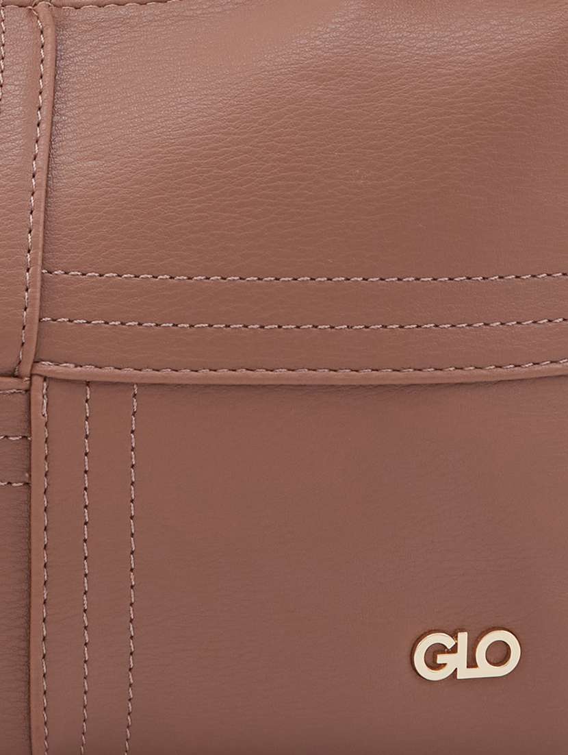 women taupe leatherette (pu) handbag - 21237581 -  Standard Image - 3