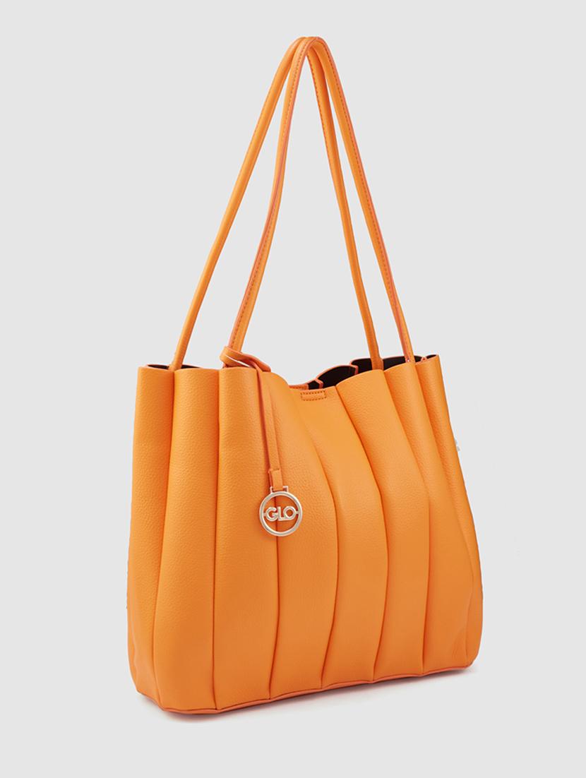 women orange leatherette (pu) handbag - 21237585 - Standard Image - 3