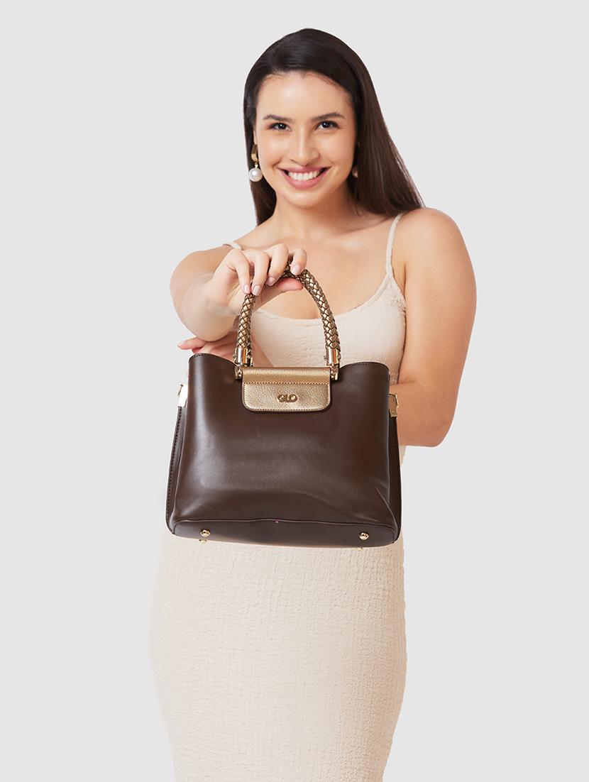 women brown leatherette (pu) handbag - 21237591 - Standard Image - 5